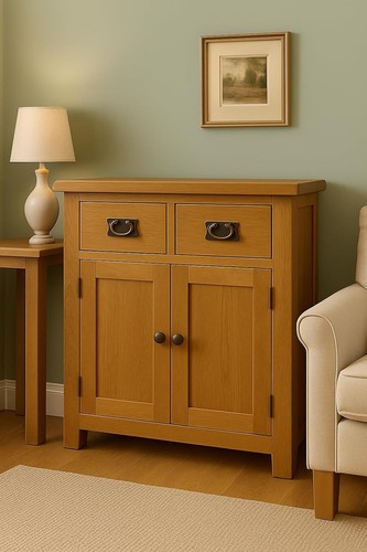 Oak mini sideboard - oak,