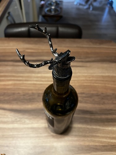 Black metal stag head - metal,