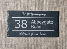 Slate House Sign Door Number
