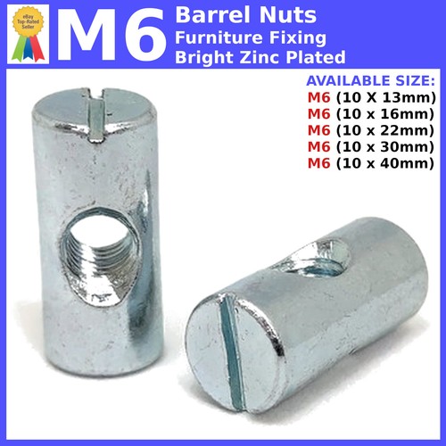 Barrel nuts cross dowel - m6,