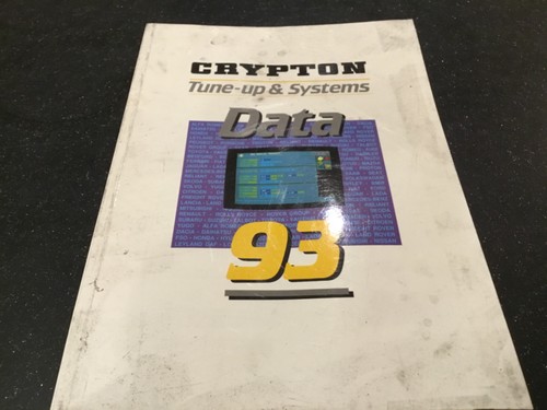1993 crypton tune data book - tune-up,