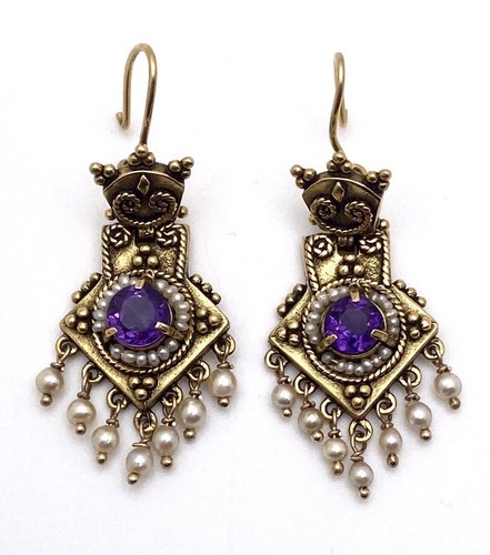 14k gold victorian pearl - 14k,