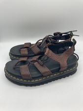 Dr. Martens Nartilla Brown Leather Gladiator Sandals UK 5 EU 38 US 7