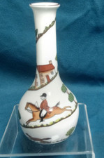 Crown Staffordshire “ Hunting Scene “ Bone China Bud Vase