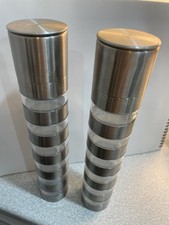 2 x Stackable Spice Storage Pepper Salt  Jar Spices Container Airtight Food