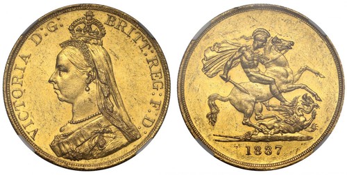 Victoria 1887 five pounds - victoria,
