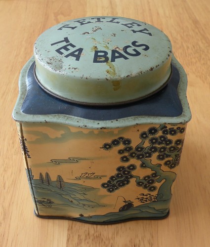 Vintage tetley tea bag tin - tea,