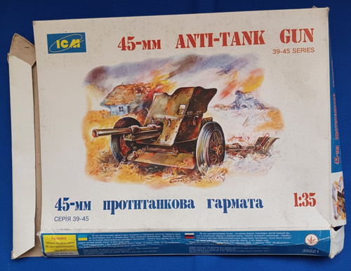 Scale 45mm anti tank gun - 1/35,
