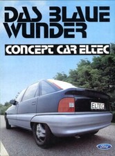 Ford Eltec Concept Car German Market Sales Brochure c.1985 electric car