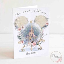 Disney Castle Birthday Card -