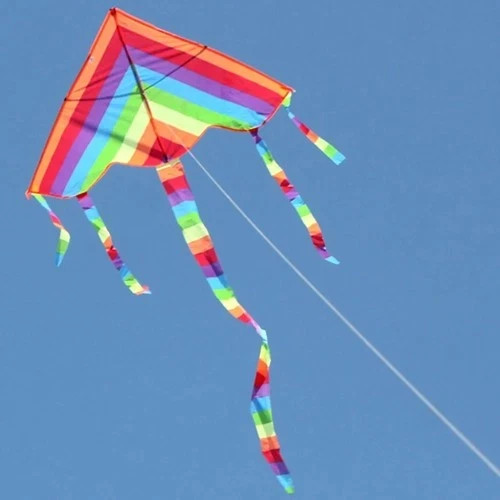 Easy fly colorful rainbow kite - rainbow,