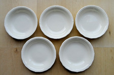 ROYAL DOULTON BONE CHINA 5" WIDE SMALL WHITE FRUIT BOWLS X5