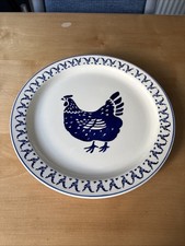 Emma Bridgewater Vintage Blue Hen Large ￼Serving Plate 1st 33cm
