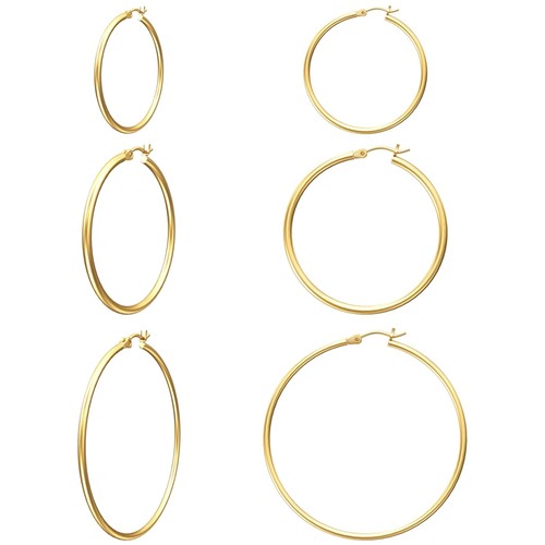 Elegant 14k gold plated hoop - elegant,
