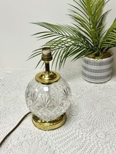 Vintage  Crystal Globe  Lamp