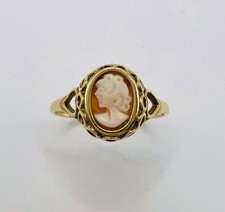Vintage 9ct Gold Cameo Ring UK