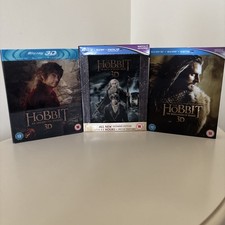 THE HOBBIT TRILOGY  EDITION BLU RAY BOX SET (LENTICULAR COVERS) FREE POST 