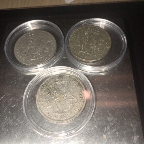 Three pre 1947 silver - :, half