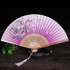 38cm Held Silk Bamboo Fan Folding Hand Chinese Style Wedding Party Dance Fans