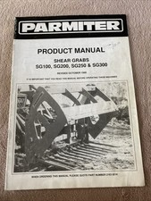 Parmiter Shear Grabs SG 100 200 250 300 Instructions & Parts List 1990 2163 0014