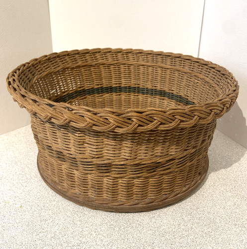 Vintage 1950 wicker basket - vintage,