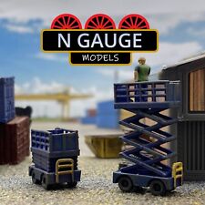 PAINTED - N Scale Gauge 1:148 Scissor Lift Mobile Platform (Factory  1:160)