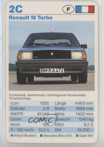 1981 dubreq top trumps cars - top,