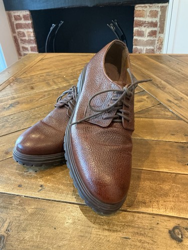 Grain leather derby shoes - leather,
