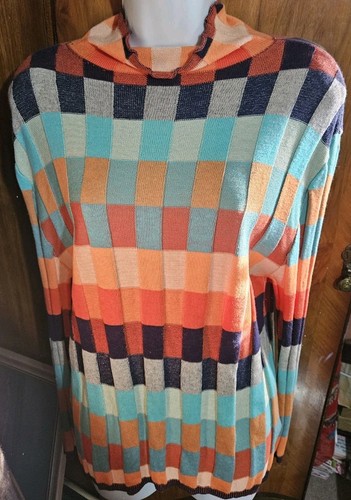 Ladies size checked jumper - size,