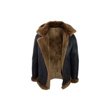 Men's Black Shearling Leather
