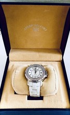 Timeless Andre Belfort Aphrodite White ceramic Ladies Watch with cubic zirconia