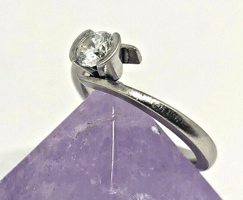 Palladium diamond solitaire - palladium,