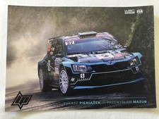 LUKASZ PIENIAZEK RALLY WRC 2 SKODA OFFICIAL PHOTOCARD *WALES RALLY GB 2018*