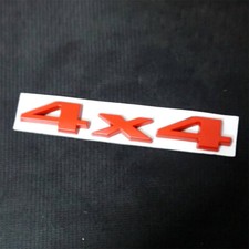 1x Matte Red 4x4 Metal Decal Sticker Badge Emblem Sport 3D SUV Performance Turbo