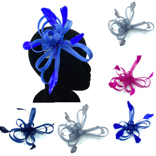 Ladies feather comb fascinator - ladies,