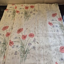VINTAGE DORMA 1970s COUNTRY DIARY POPPY CURTAINS NEVER USED 68" X 54" IMMACULATE