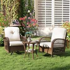 3 Piece Patio Swivel Rocker