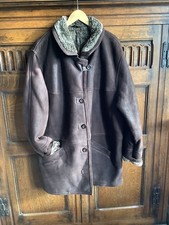 Brown Unisex Sheepskin Coat - XL - Pit To Pit 27”