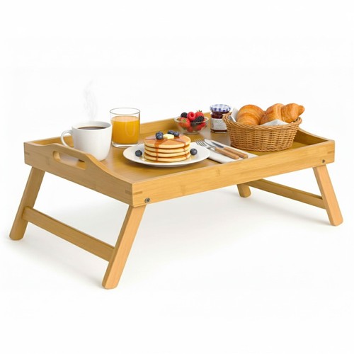 Bamboo tray wooden bed - bamboo,