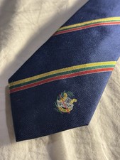 TM Lewin Blue Striped Silk Tie