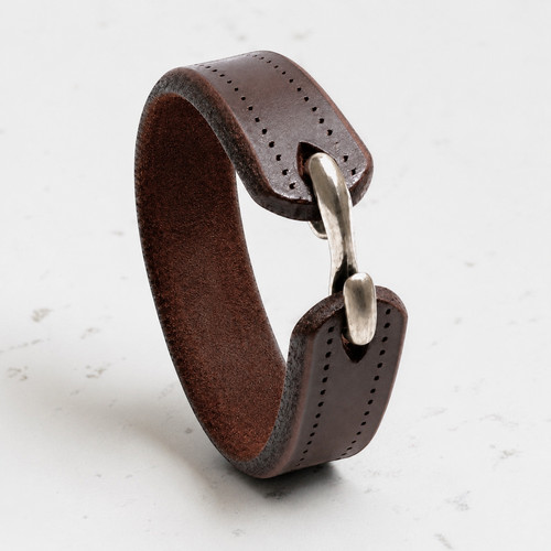 Men leather bracelet - leather,