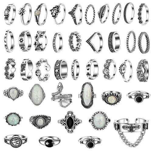 Pack gothic rings set - 42,
