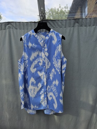 Blue white printed - blue,