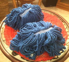PAIR OF BLUE KENTUCKY MOP HEADS USED ONCE PREVIOUSY