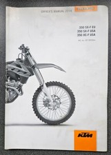 USED CONDITION 2014 350 SX-F/350 XC-F KTM MOTOCROSS/XC OWNERS MANUAL 3213032en