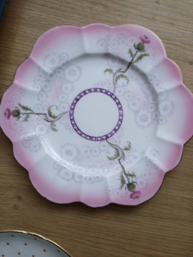Wileman foley plate pink - wileman,