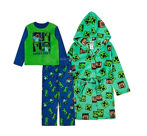 Minecraft boys pajamas robe - minecraft,