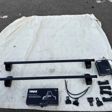 Thule Aluminium Black WingBar Evo Roof Bar Set fit VW Golf Mk.7 Hatchback 13-20