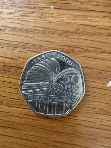 Public libraries 50p - 50p, coin