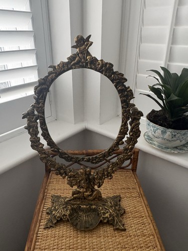 Brass cherub ornate - brass, standing